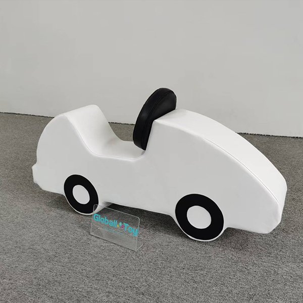  White Soft Play Car Rocker for Toddlers
