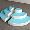 Toddler foam steps for indoor soft playground with bright blue leather