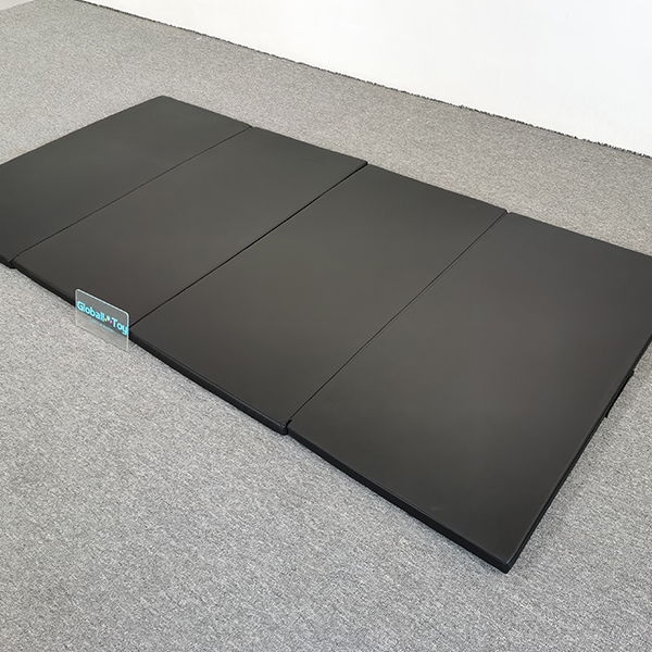 black foldable soft play mat set for kids gym