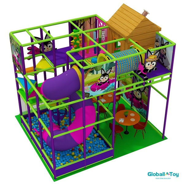 kommerzielle Indoor-Spielgeräte mit Bällebad und Café-Sitzbereich