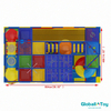 clown theme indoor playground top view soft play structure for kids
