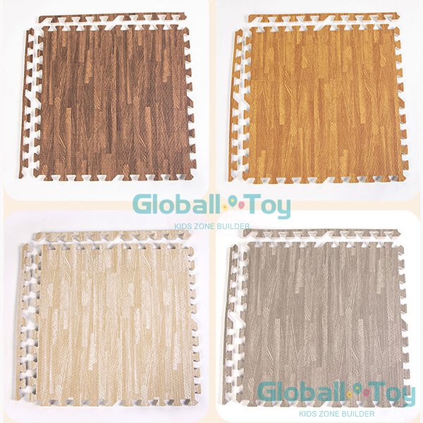 preschool play area foam floor mat wood look soft tile