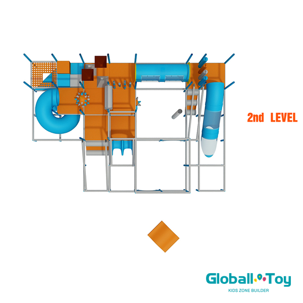 Commerciële indoor speeltuin Soft Play Rocket Slide Factory OEM