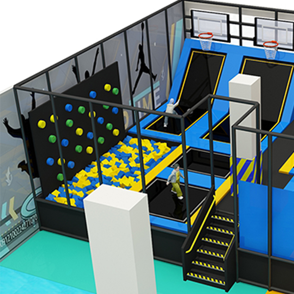 معدات حديقة الترامبولين التجارية للصالات الرياضية ومراكز الترفيه