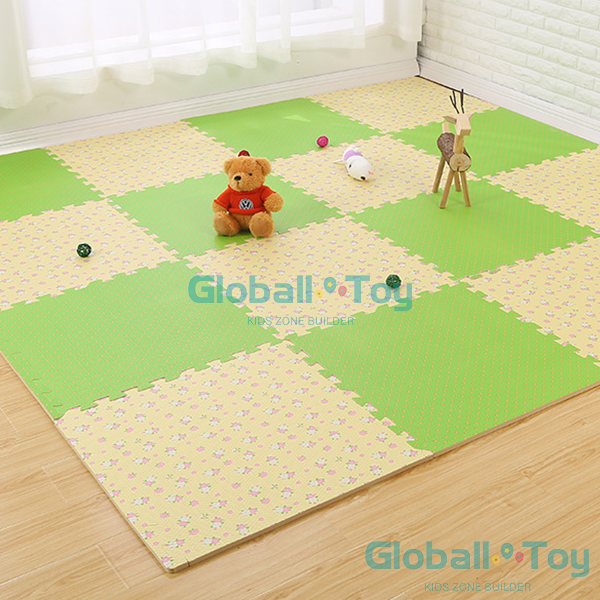 Alfombra-de-juego-suave-con-patrón-de-flores-suelo-eva-verde-y-amarillo