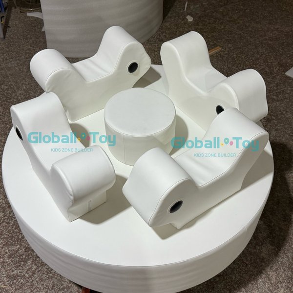White Carousel Spinner for Kids Play Area