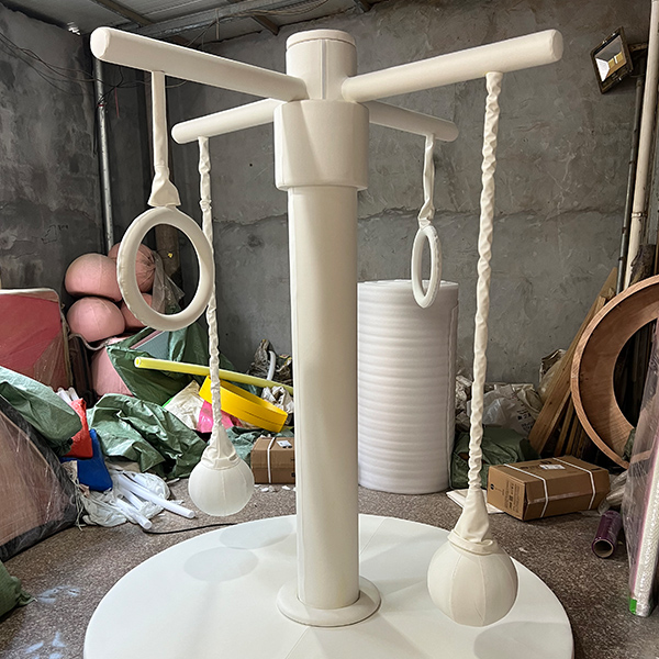 High Quality White Indoor Playground Rotating Swing Soft Play Equipment for Kids Safety Play Areas And Commercial Toddler Activity Centers