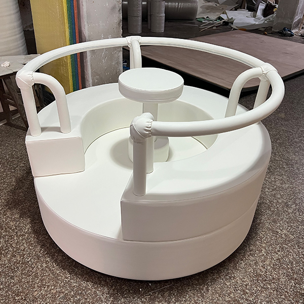 Indoor white soft play rotating carousel supplier.