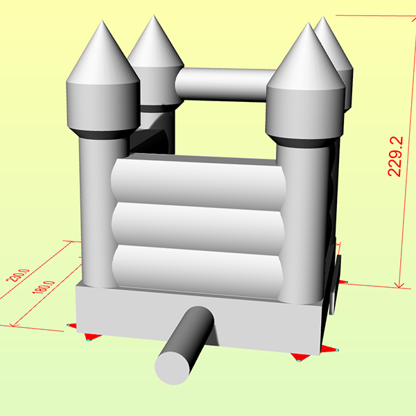 CAD Design de Château de mariage gonflable Bouncy White Bouncy House