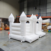 Mini gonflable Blanc Bounce House Compact Wedding Jumping Castle for Kids Backyard Birthday Events et Utilisation de la location en plein air