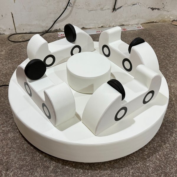 Bebek oyun alanı için direksiyon simidi ile yuvarlak yumuşak oyun spinner
