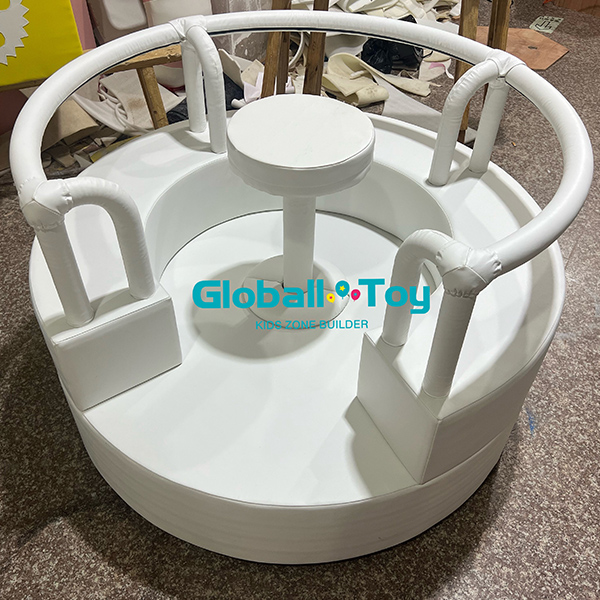 Safe spinning soft play ride for kids made with foam and vinyl for indoor use