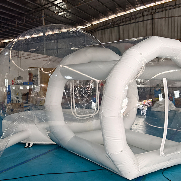 transparent dome playhouse with air lock tunnel