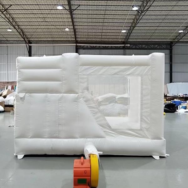 Panneau transparent blanc gonflable du château de château pour la location des enfants