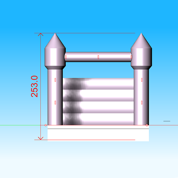 Pink Princess opblaasbaar kasteelzicht 2