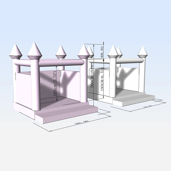 White Wedding Bound Castle for Kids Party Rental Defloatable Jump Suplier