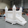 White inflatable bounce house with slide for kids party entertainment