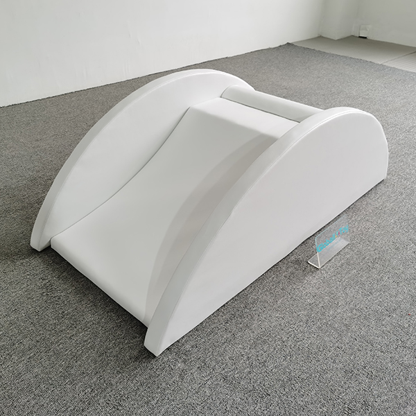 Pastel pink soft arch rocker for baby playroom