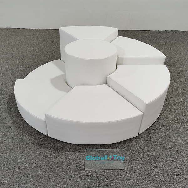 white modular soft climbing circle set for party hire
