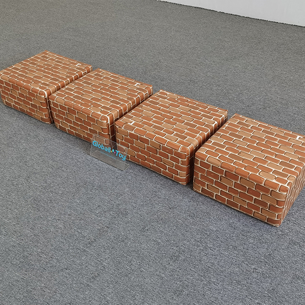 Brick pattern soft play cubes for toddler gym