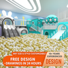 Play Soft Play Kustom Indoor Nakal Kastil Nakal Untuk Anak-Anak-Struktur Multi-Level dengan Slide, Tunnels & Ball Pits