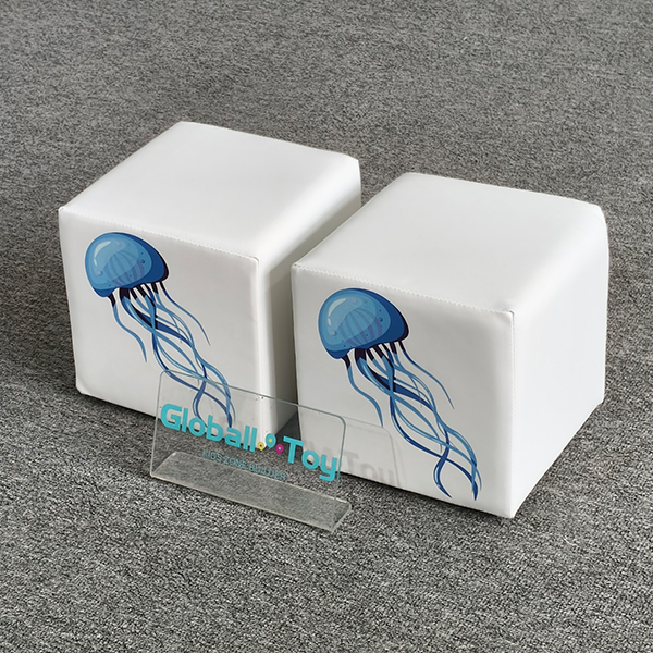 Jellyfish design soft cubes side angle for ocean theme