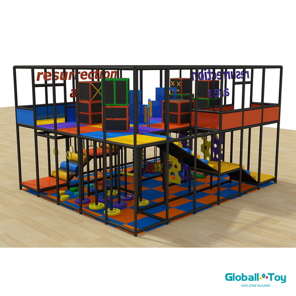 commercial indoor play system with colorful foam play equipment for kids