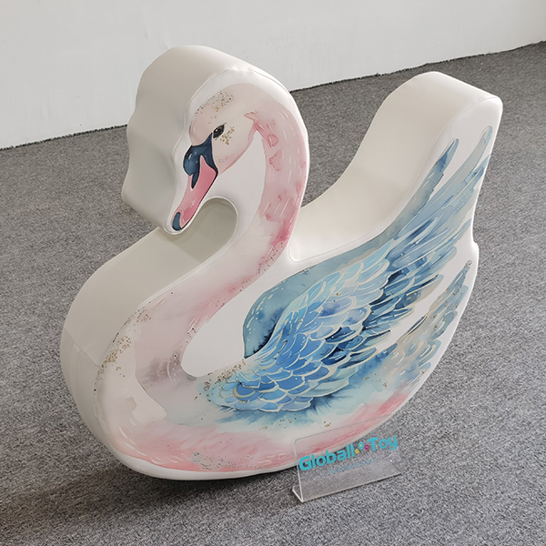 Soft play swan rocker for kids playroom or preschool center