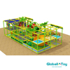 kids indoor soft play equipment with spiral slide and ball pit adventure area