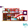 colorful indoor play structure with soft play modules for commercial use