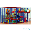 indoor playground design with climbing and tunnel for children