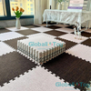woven-floor-mat-brown-white-checker-design-for-playroom