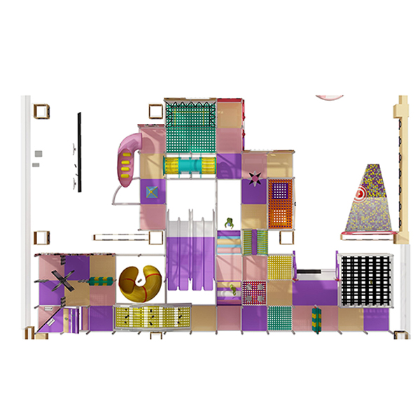 candy theme indoor playground floor plan for commercial project