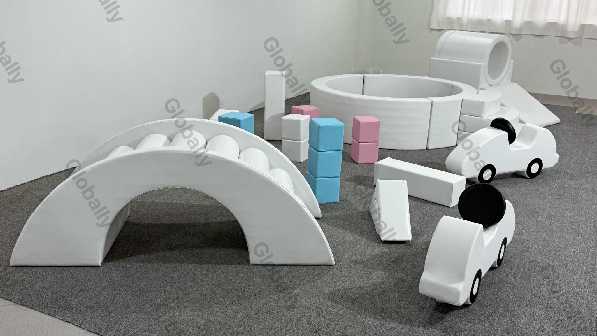 Soft Play Climbing Bridge Ball Pit Set for Indoor Toddlers