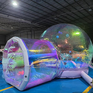 iridescent inflatable bubble tent for outdoor events