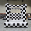 Inflatable checkered bounce structure for garden play rental