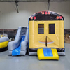 Combo inflable de autobuses escolares azules y amarillos en venta