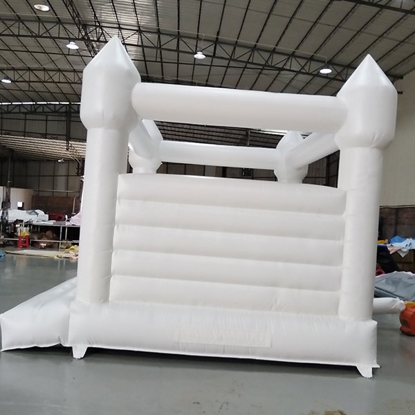 Elegant inflatable white jumping castle for event hire business