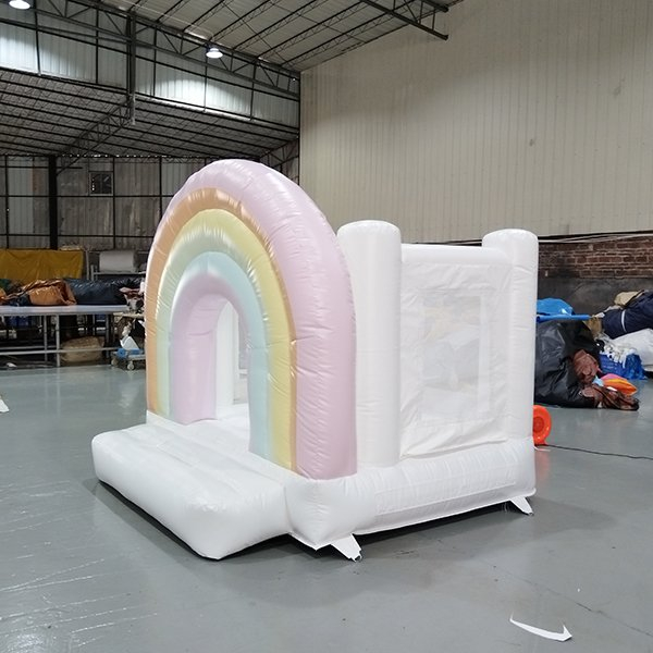 Inflatable Rainbow Bounce House for Birthday Party Events
