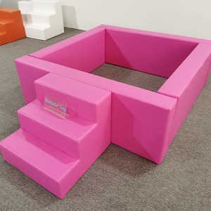 square purple ball pool soft play equipment for rental