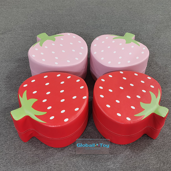 strawberry shape soft stools for toddler party rental