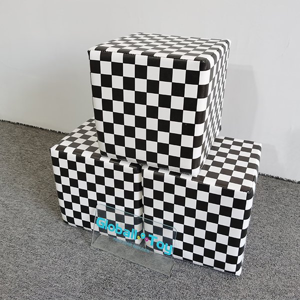 black-checkered-soft-play-blocks-for-kids-playroom