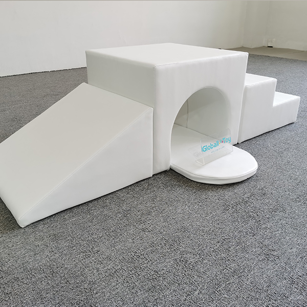 white-soft-play-climber-ramp-tunnel