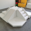 White climbing slide set with steps and ramps