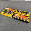 construction caution foam mat with dump truck print