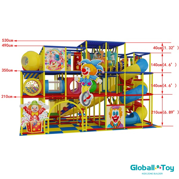 clown indoor playground dimensions design layout for quotation supplier