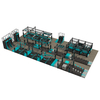 indoor ninja training park with multi stage obstacle lanes for fitness and entertainment center