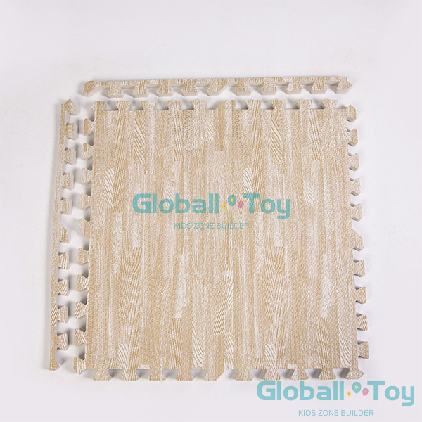 non slip kids floor mat wood texture EVA foam tiles