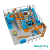 design modular de playground interno área de recreação infantil zona de trampolim