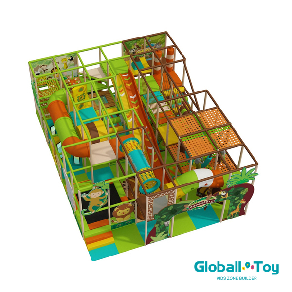 commercial indoor soft play jungle adventure playground with slides and tunnels